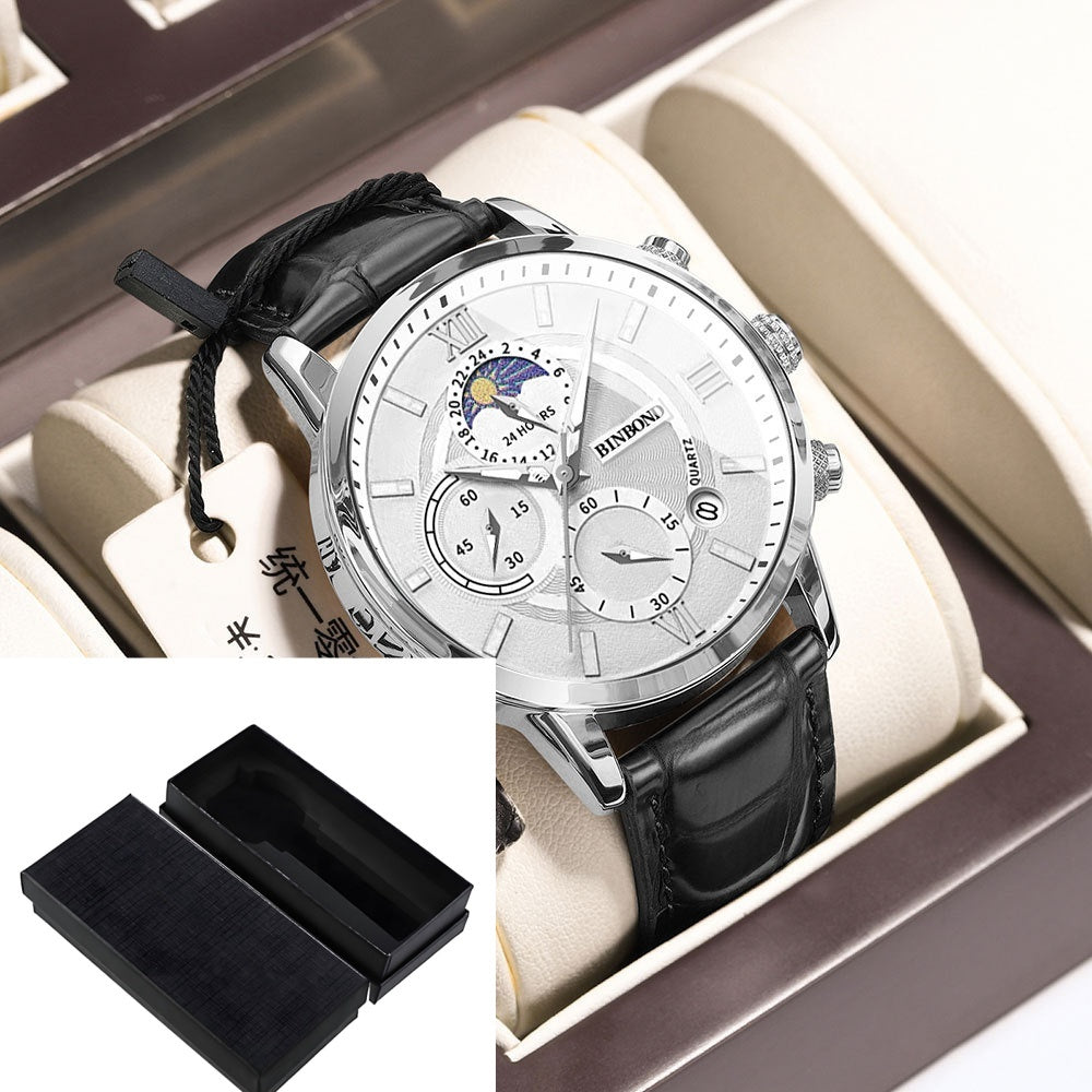 Simple Multifunctional Chronograph Waterproof Quartz Watch