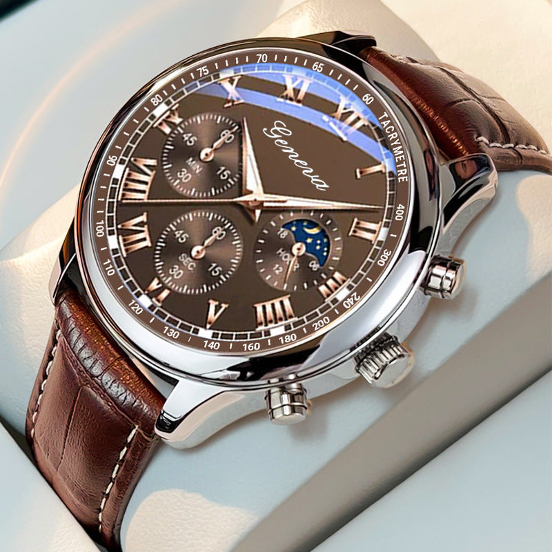 Business Quartz Sport Casual Belt Men's Watch